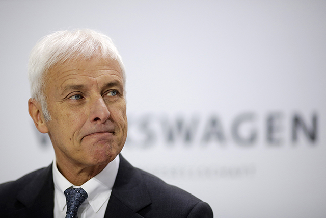 Na archívnej snímke z 28. apríla 2016 šéf koncernu Volkswagen Matthias Müller.