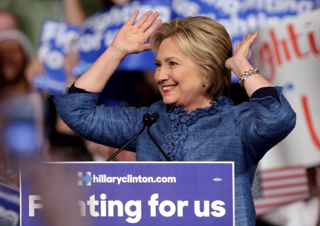 Na snímke americká demokratická prezidentská kandidátka Hillary Clinton