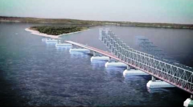 Stavba mostu na Krym cez Kerčský prieliv