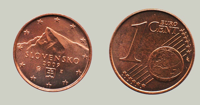 Rub a líce jednocentovej mince 