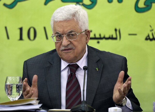Na snímke palestínsky prezident Mahmúd Abbás