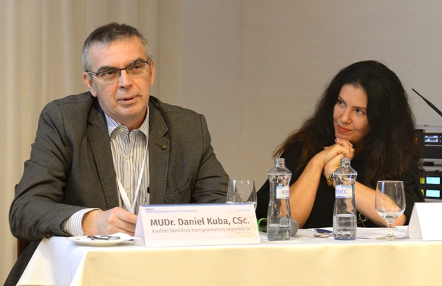 Na snímke riaditeľ Národnej transplantačnej organizácie Daniel Kuba a Iveta Malachovská