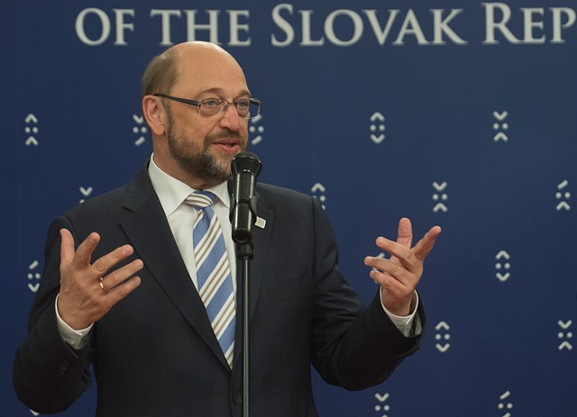 Na snímke predseda Európskeho parlamentu Martin Schulz
