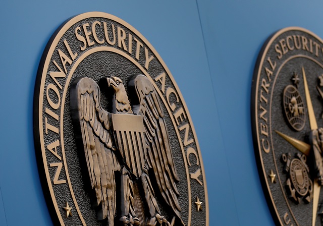 Na snímke nápis Americkej Národnej bezpečnostnej agentúry (NSA) v americkom Fort Meade