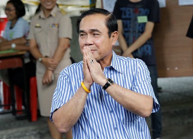 Na snímke thajský premiér  Prajut Čan-o-Ča