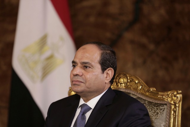 Na snímke egyptský prezident Abdal Fattáh Sísí