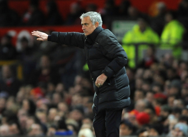 Na snímke tréner Manchesteru United José Mourinho