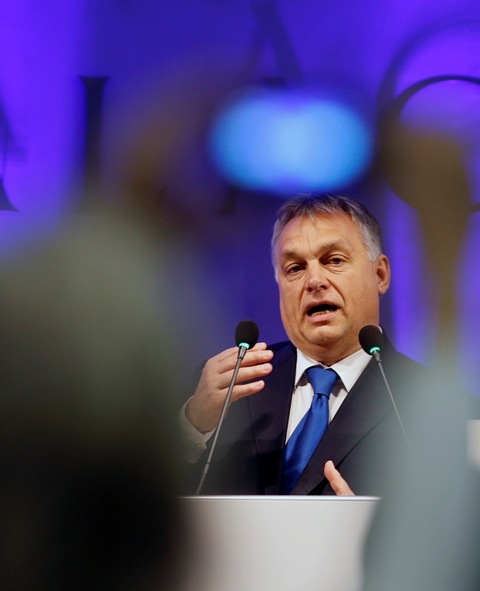 Na snímke maďarský premiér Viktor Orban
