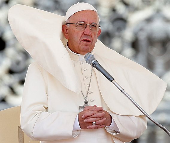 Na snímke pápež František 