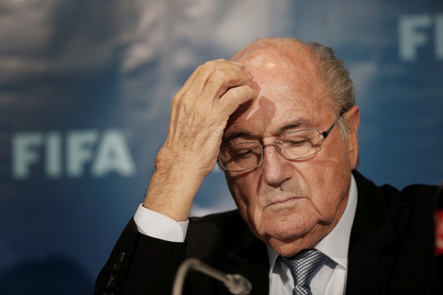 Na snímke Sepp Blatter