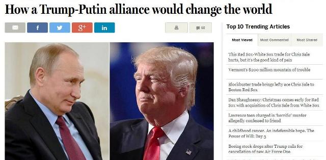 The Boston Globe: Ako aliancia Trump – Putin môže zmeniť svetový poriadok