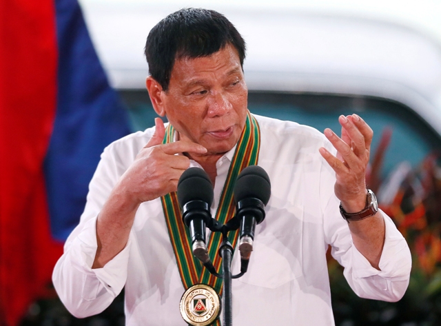 Na snímke filipínsky prezident Rodrigo Duterte 