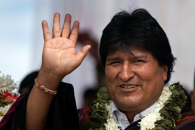 Na snímke bolívijský prezident Evo Morales