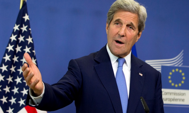 Na snímke americký minister zahraničných vecí John Kerry