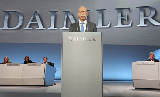  Na snímke šéf nemeckej automobilky Daimler Dieter Zetsche 