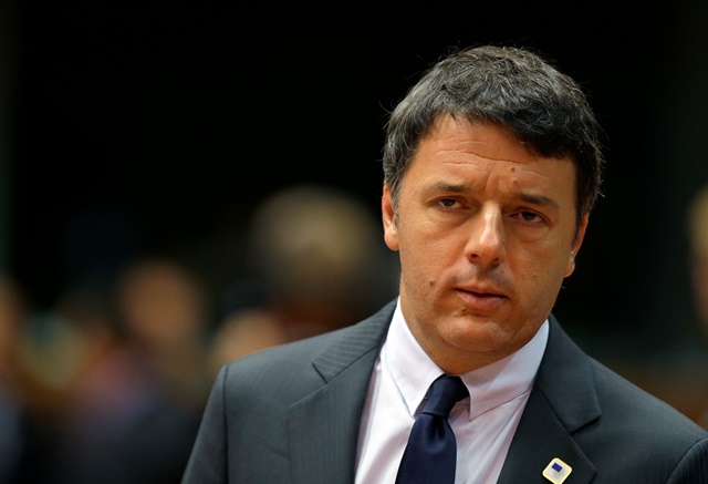 Na snímke taliansky premiér Matteo Renzi