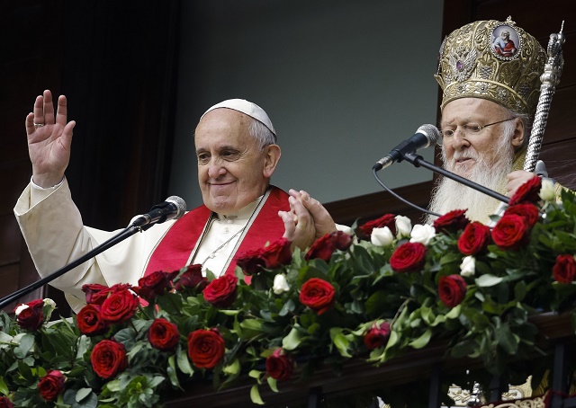 Pápe Frantiek a ekumenický kontantinopolský patriarcha Bartolomej 