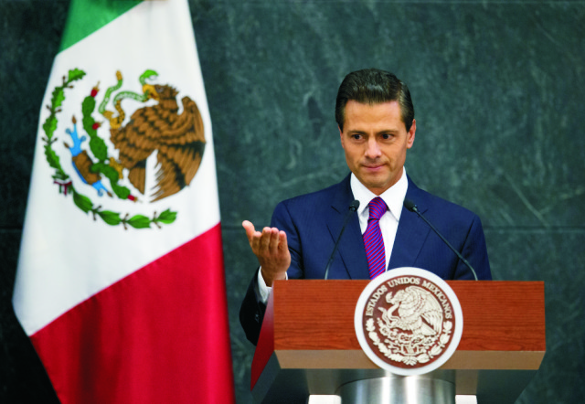 Na snímke mexický prezident Enrique Peňa Nieto