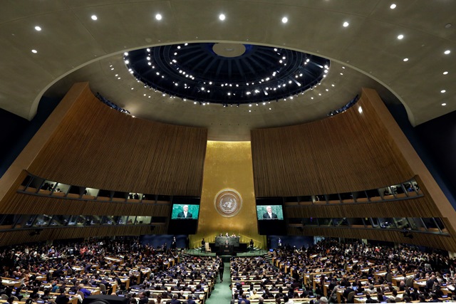 Na snímke Valné zhromaždenie OSN
