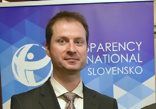 Na snímke  riaditeľ Transparency International Slovensko (TIS) Gabriel Šípoš 