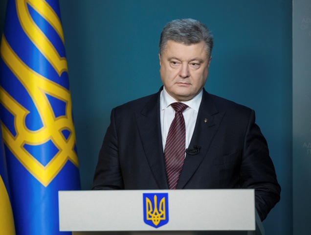 Na snímke ukrajinský prezident Petro Porošenko 