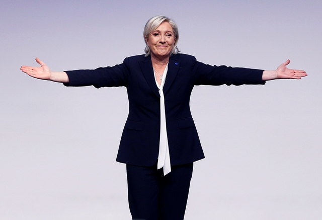 Na snímke Marine Le Penová 
