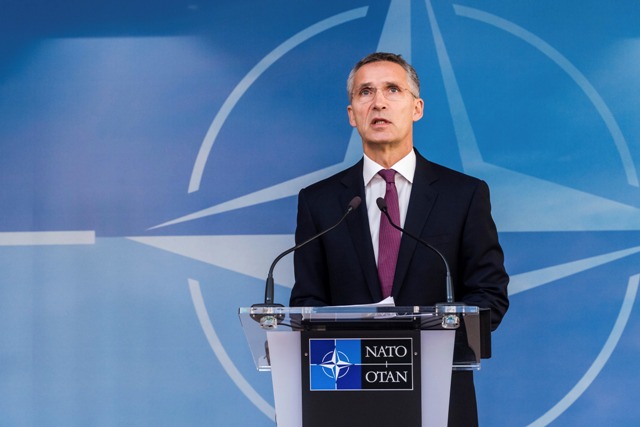 Na snímke generálny tajomník NATO Jens Stoltenberg