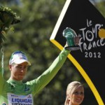 Peter Sagan oslavuje celkové víťazstvo v bodovacej súťaži Tour de France