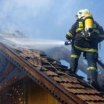 Na snímke je požiar rodinného domu v Trebišove v časti Nový Majer