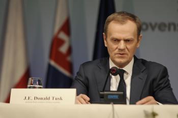 Na snímke poľský premiér Donald Tusk