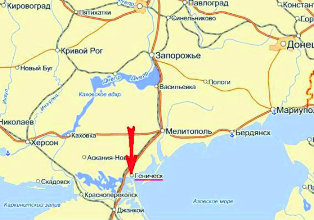 Kyjevské vedenie a ukrajinské média dlho nechceli uznať, že plyn do Geničeska plynie z Ruska