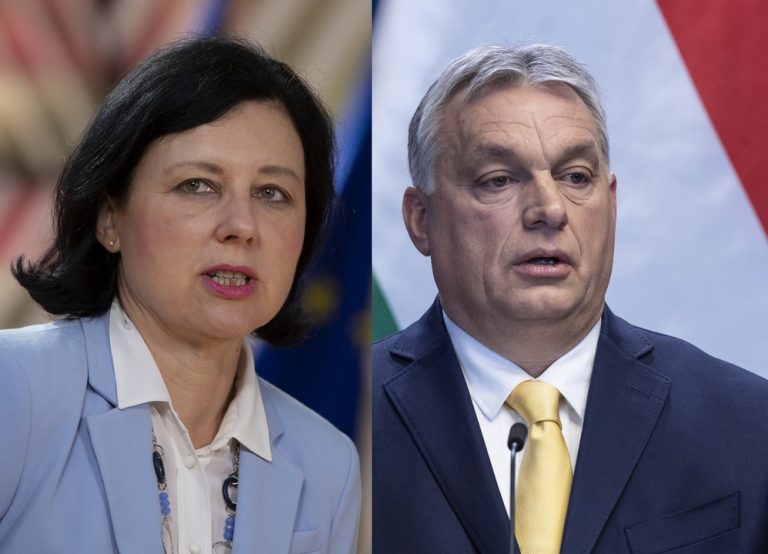 Viktor Orbán, Věra Jourová, kritika