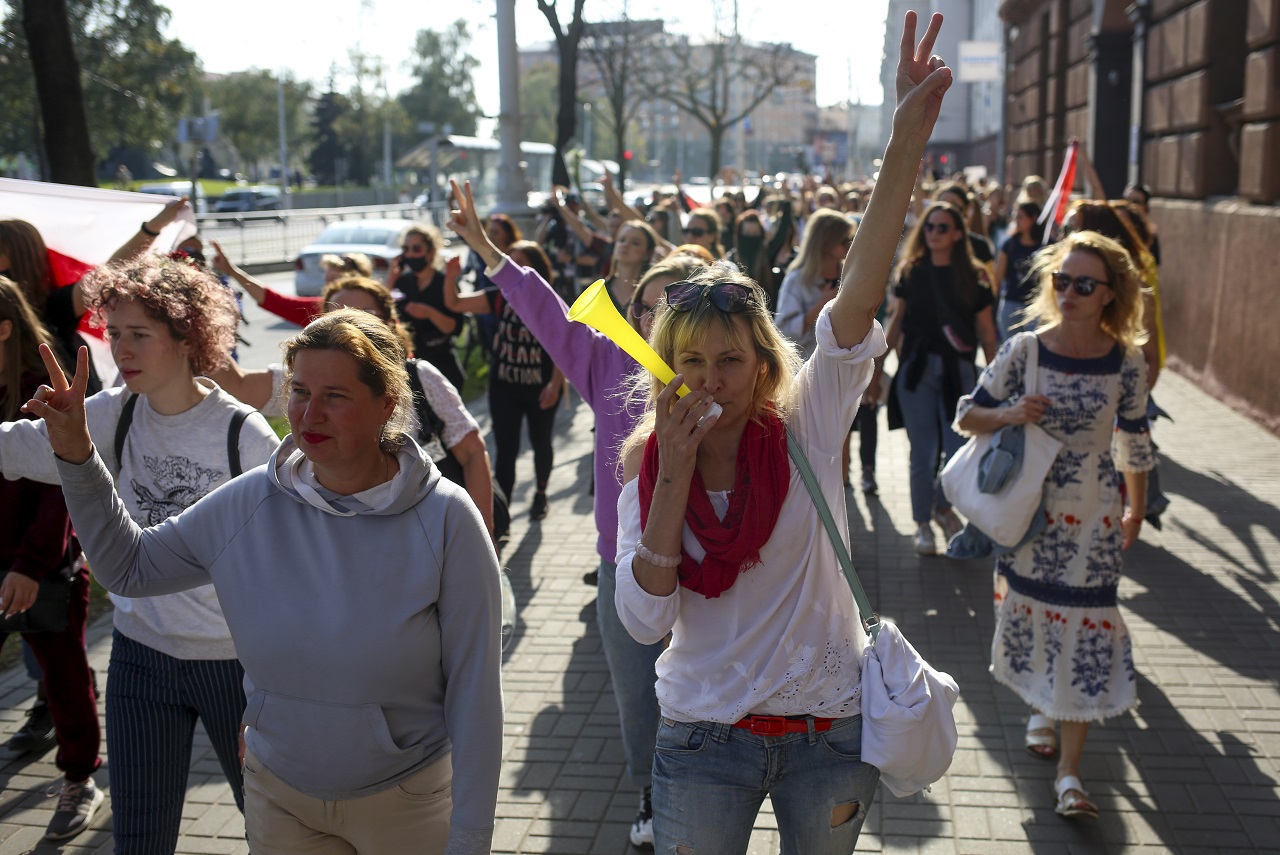 Bielorusko protest ženy