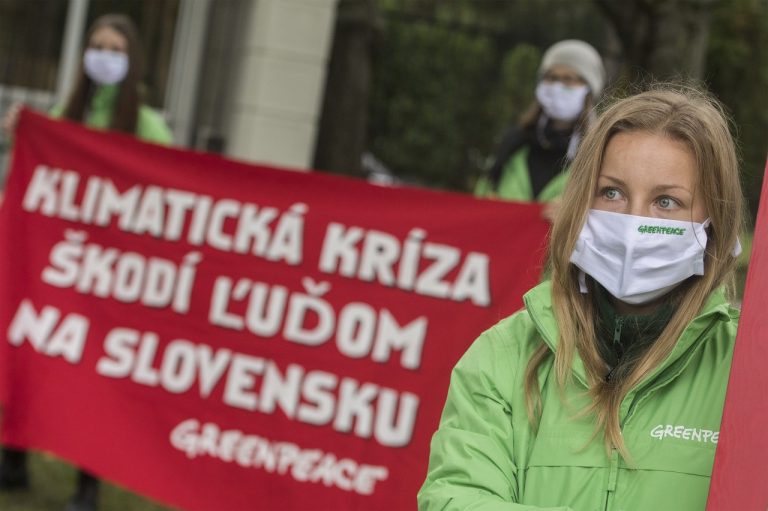Akcia mimovládnej organizácie Greenpeace Slovensko