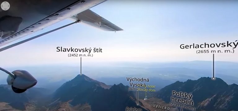 Vysoké Tatry z neba - 360° virtuálna video-mapa v 4K