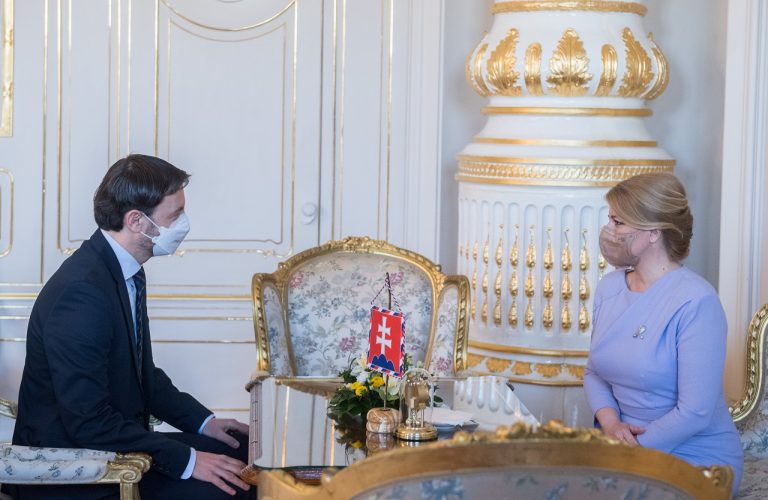 Prezidentka Zuzana Čaputová prijala premiéra SR Eduarda Hegera v Prezidentskom paláci