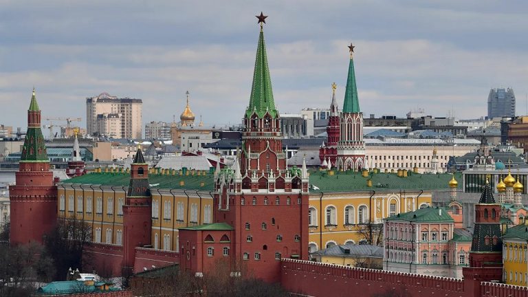 pohľad na Kremel v Moskve