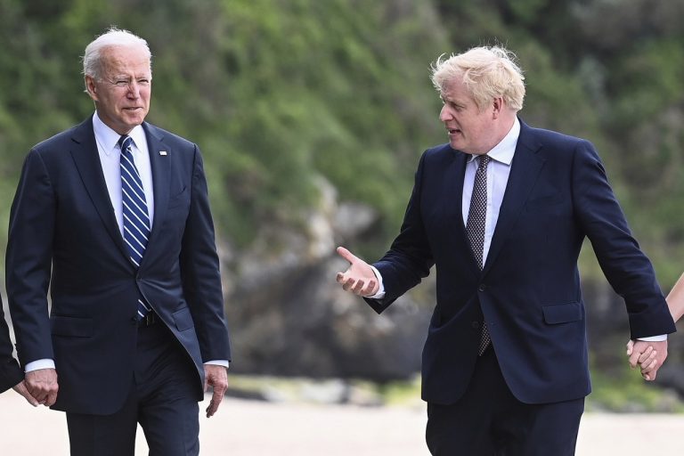 Boris Johnson, Joe Biden