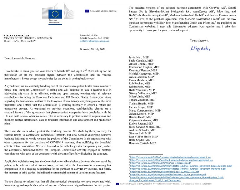 EÚ zverejnila zmluvy k vakcínam