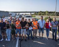 Protest pendlerov na hraničnom priechode v Bratislave