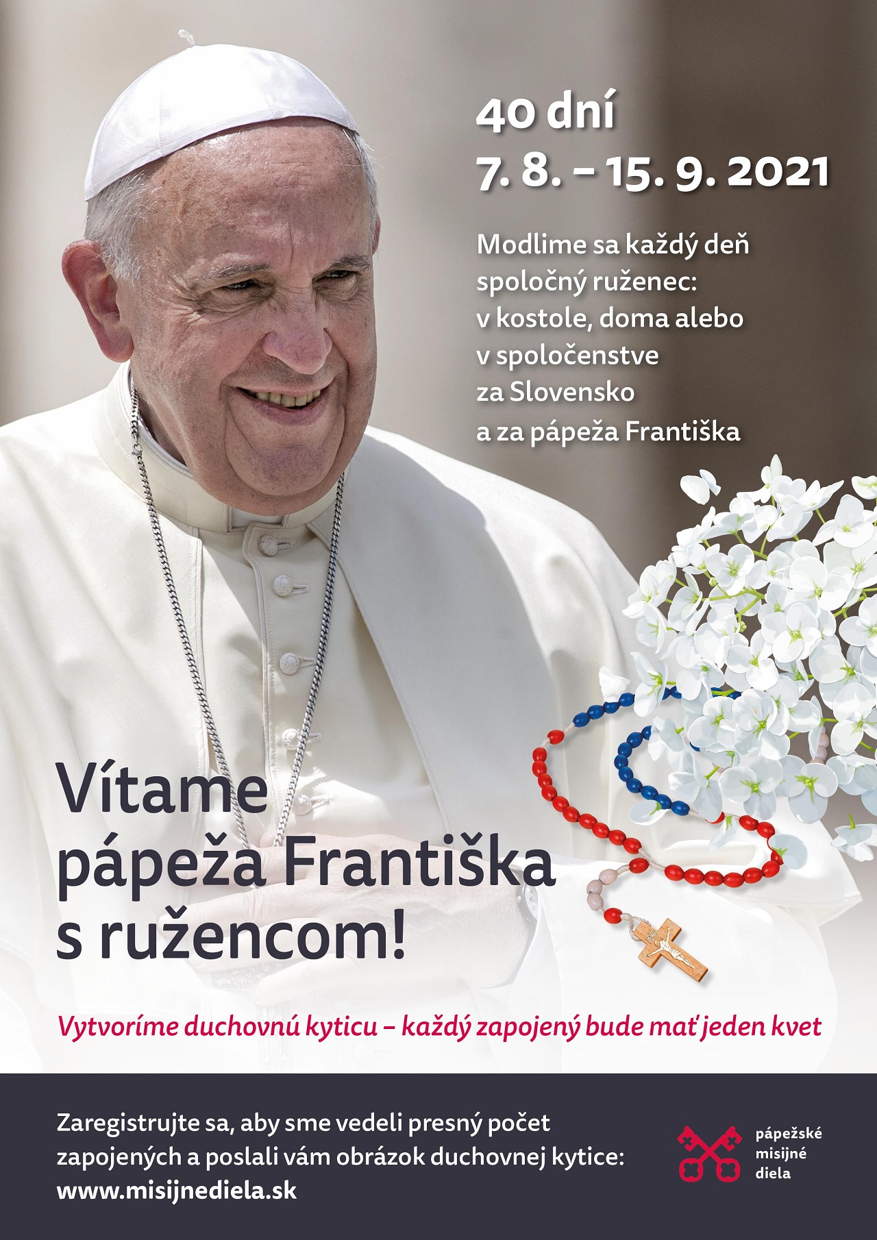 Vítame pápeža s ružencom