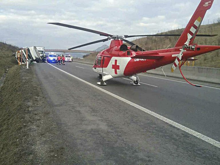 leteckí záchranári, dopravná nehoda