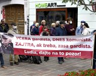 Protest aktivistov na Hlavnej ulici v Košiciach