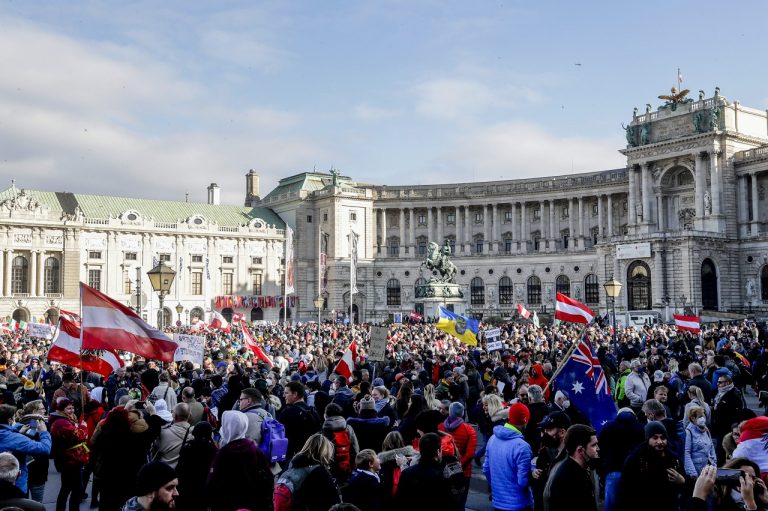 Viedeň Protesty Lockdown