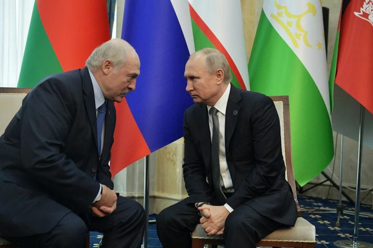 Vladimír Putin a Alexander Lukašenko