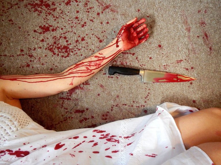 vražda násilie nôž krv