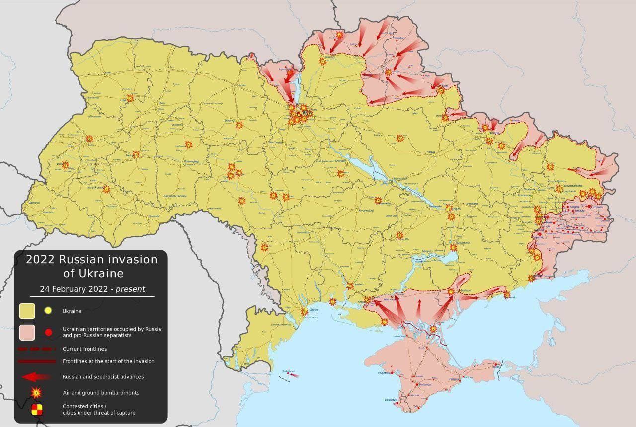 mapa boje ukrajina