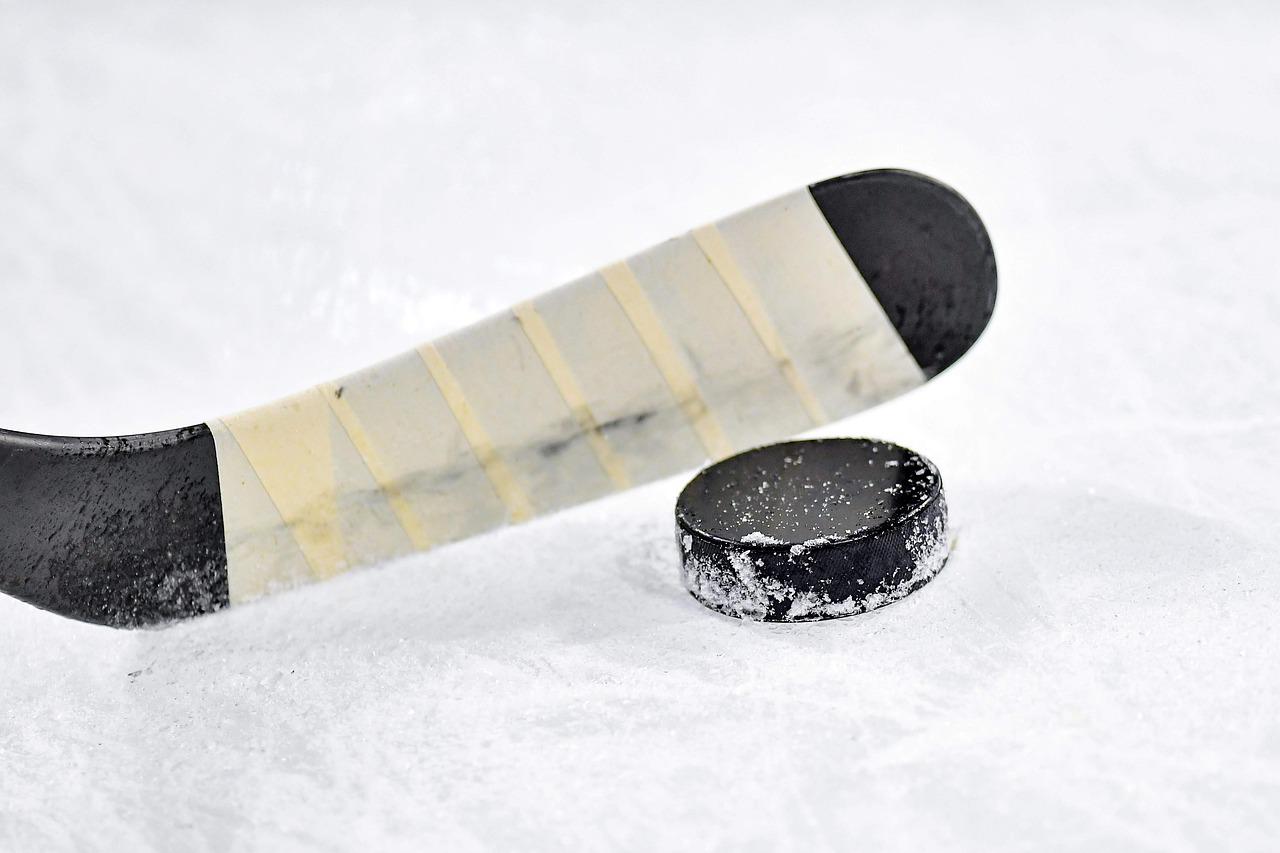 ľad puk hokejka