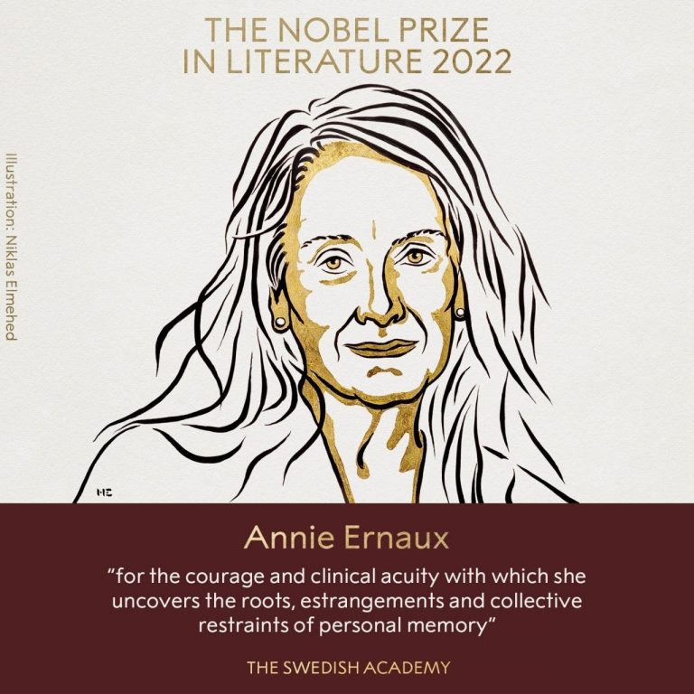 Nobelovu cenu za literatúru získala francúzska spisovateľka