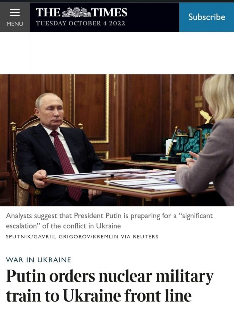 Rusko plánuje uskutočniť demonštratívny útok jadrovou zbraňou na hraniciach Ukrajiny